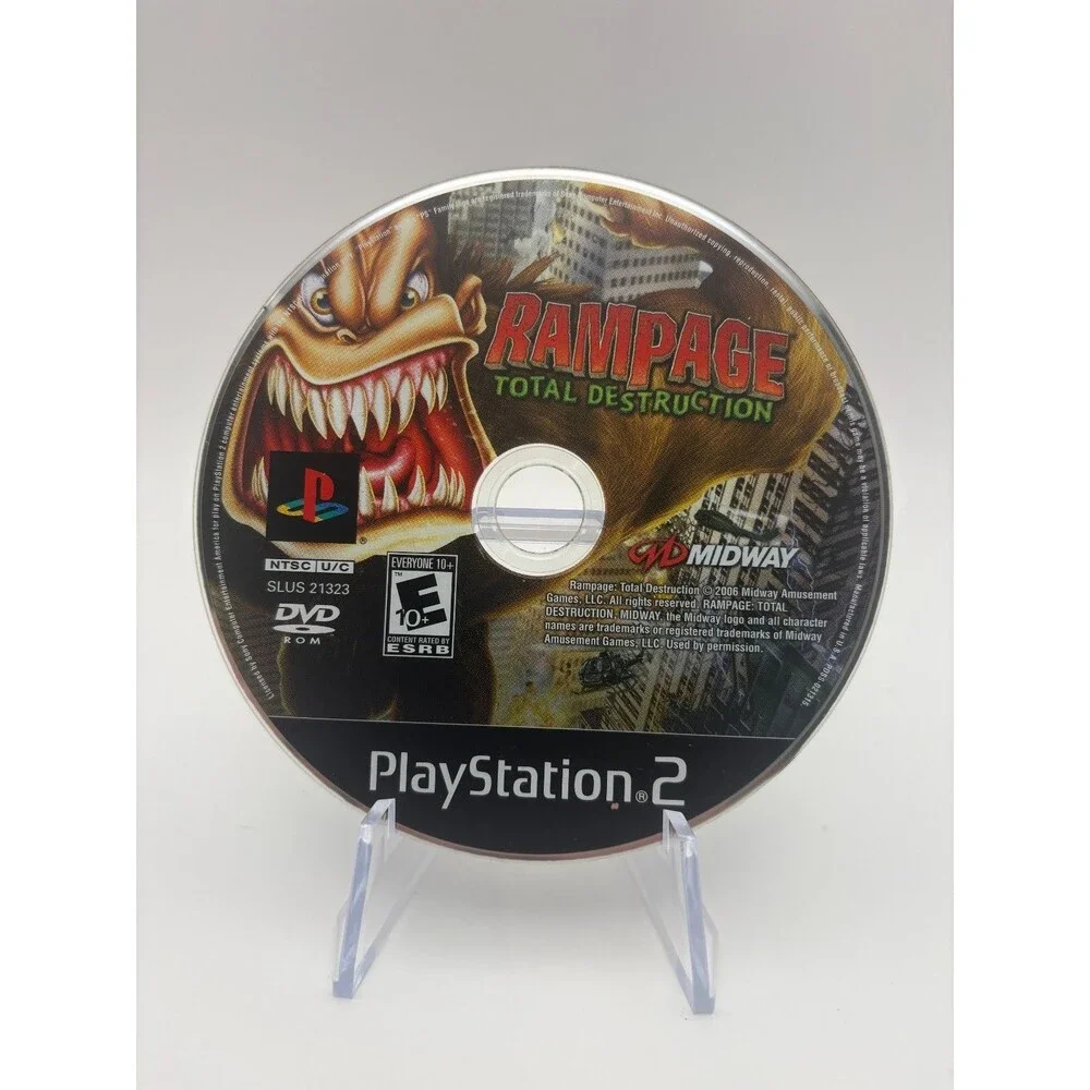 Rampage: Total Destruction (Sony PlayStation 2, 2006) Disc Only